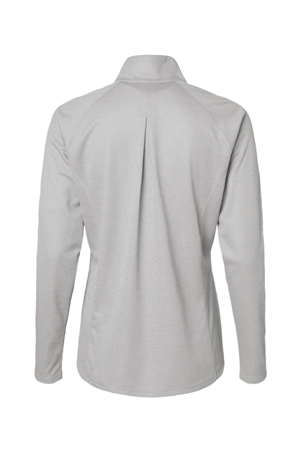Adidas A594 Womens Space Dyed 1/4 Zip Sweatshirt Heather Grey Flat Back