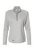 Adidas A594 Womens Space Dyed 1/4 Zip Sweatshirt Heather Grey Flat Front