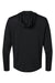 Adidas A596 Mens Lightweight Performance 1/4 Zip Hooded Sweatshirt Hoodie Black Flat Back