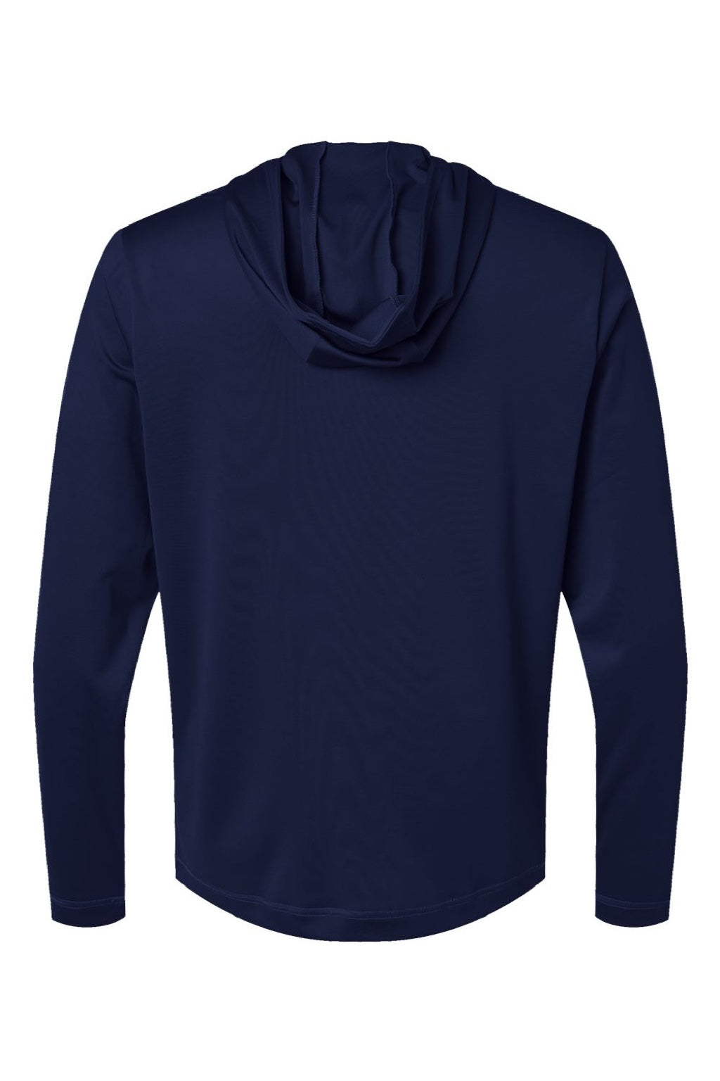 Adidas A596 Mens Lightweight Performance 1/4 Zip Hooded Sweatshirt Hoodie Collegiate Navy Blue Flat Back