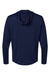 Adidas A596 Mens Lightweight Performance 1/4 Zip Hooded Sweatshirt Hoodie Collegiate Navy Blue Flat Back