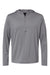 Adidas A596 Mens Lightweight Performance 1/4 Zip Hooded Sweatshirt Hoodie Grey Flat Front