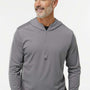 Adidas Mens Lightweight Performance 1/4 Zip Hooded Sweatshirt Hoodie - Grey - New