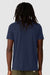 Bella + Canvas 3001ECO Mens EcoMax Short Sleeve Crewneck T-Shirt Navy Blue Model Back