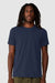 Bella + Canvas 3001ECO Mens EcoMax Short Sleeve Crewneck T-Shirt Navy Blue Model Front