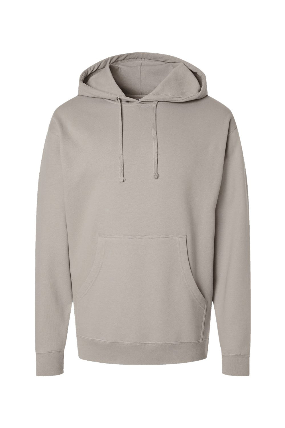 Independent Trading Company SS4500 Mens Hooded Sweatshirt Hoodie w/ Pouch Pocket Cement Grey Flat Front