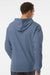 Independent Trading Company SS4500 Mens Hooded Sweatshirt Hoodie w/ Pouch Pocket Storm Blue Model Back