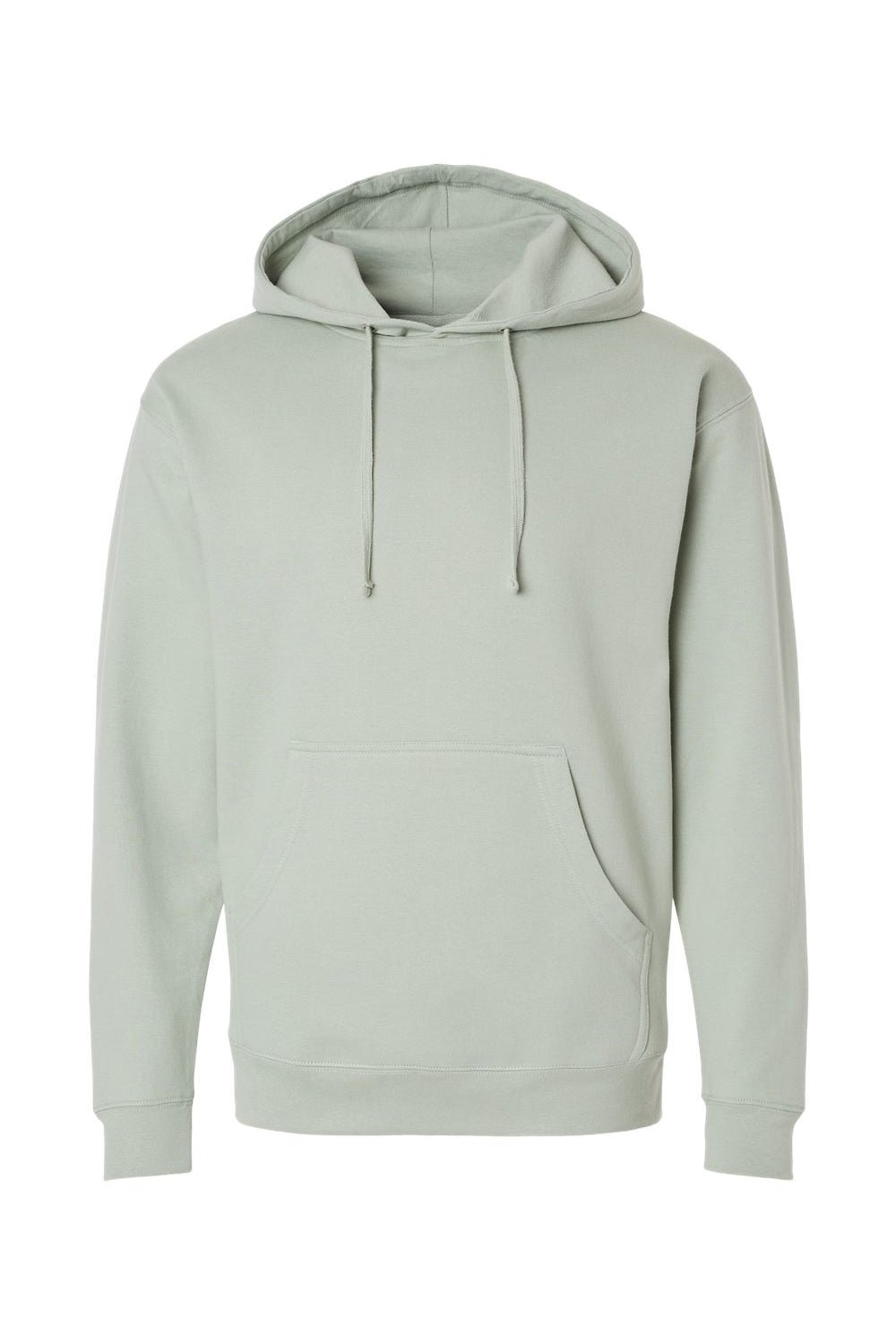 Independent Trading Company SS4500 Mens Hooded Sweatshirt Hoodie w/ Pouch Pocket Dusty Sage Green Flat Front