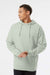 Independent Trading Company SS4500 Mens Hooded Sweatshirt Hoodie w/ Pouch Pocket Dusty Sage Green Model Front