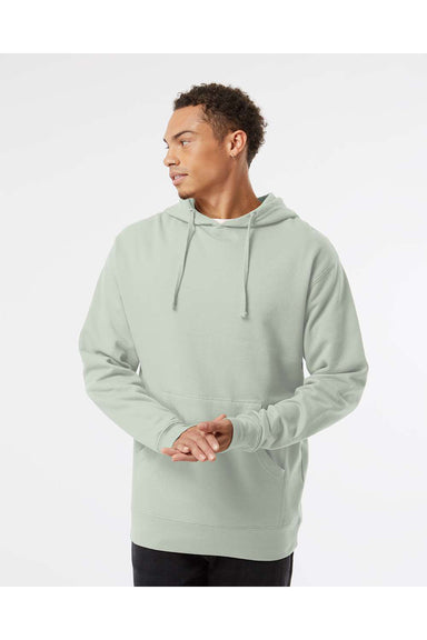 Independent Trading Co. SS4500 Mens Hooded Sweatshirt Hoodie Dusty Sage Green Model Front