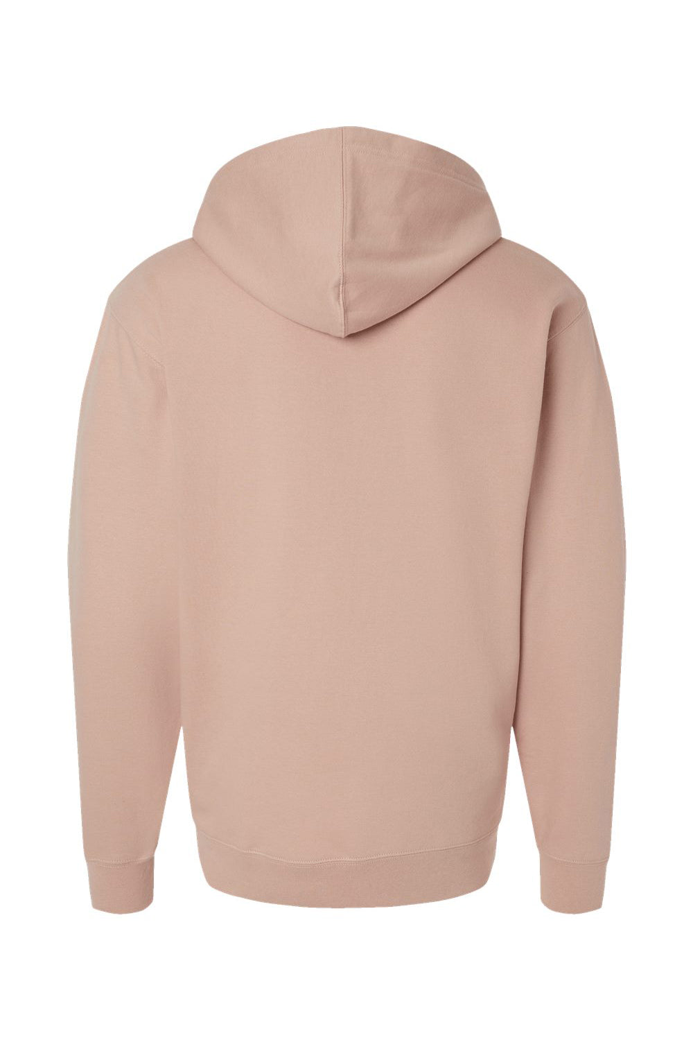 Independent Trading Company SS4500 Mens Hooded Sweatshirt Hoodie w/ Pouch Pocket Dusty Pink Flat Back