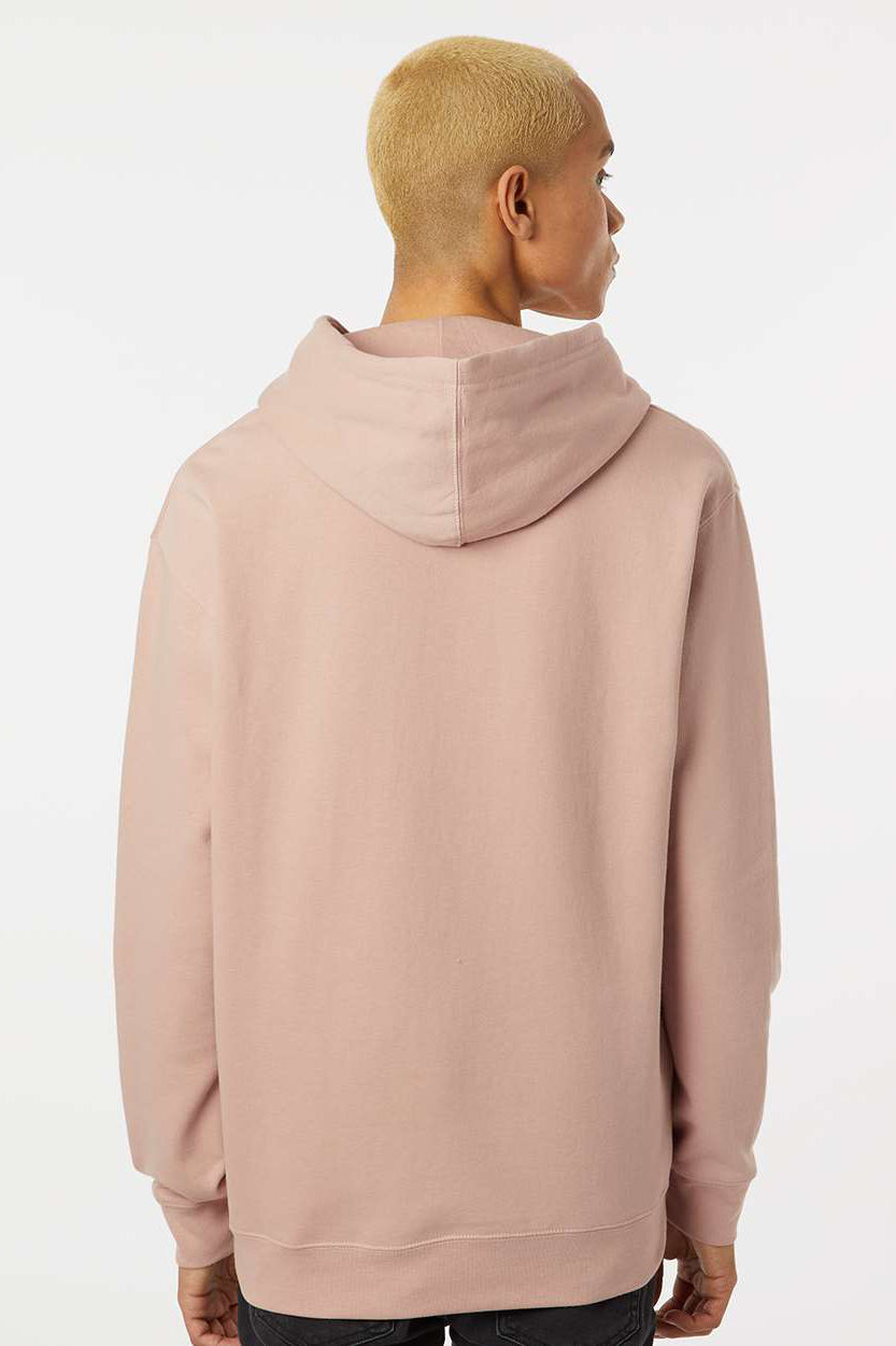 Independent Trading Company SS4500 Mens Hooded Sweatshirt Hoodie w/ Pouch Pocket Dusty Pink Model Back