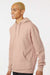 Independent Trading Company SS4500 Mens Hooded Sweatshirt Hoodie w/ Pouch Pocket Dusty Pink Model Side
