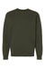 Independent Trading Company IND3000 Mens Crewneck Sweatshirt Army Green Flat Front