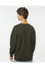 Independent Trading Co. IND3000 Mens Crewneck Sweatshirt Army Green Model Back