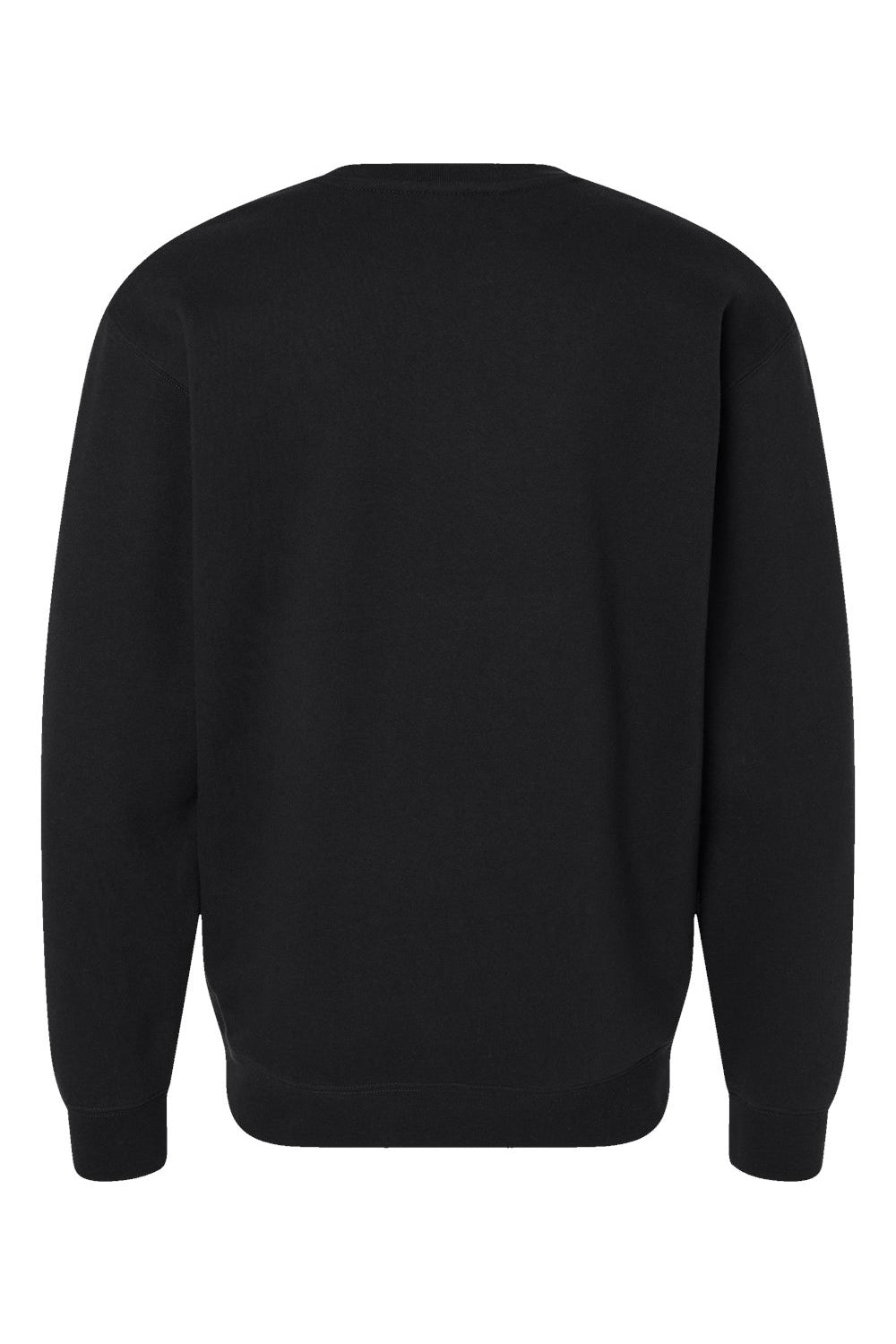 Independent Trading Company IND3000 Mens Crewneck Sweatshirt Black Flat Back