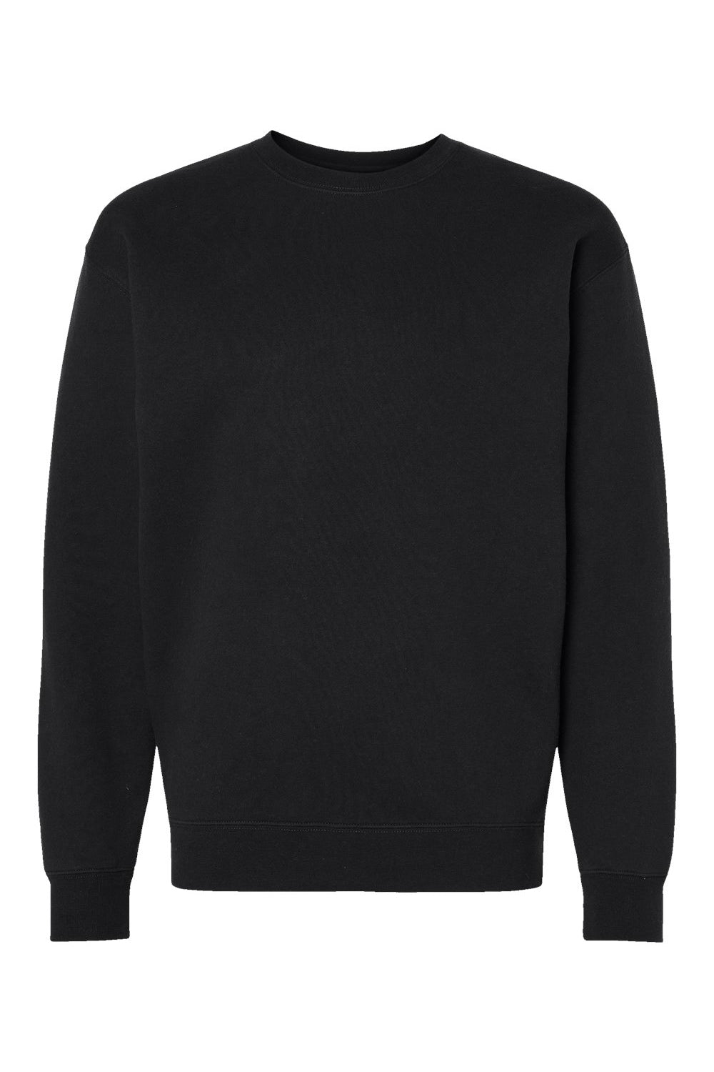 Independent Trading Company IND3000 Mens Crewneck Sweatshirt Black Flat Front