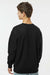Independent Trading Company IND3000 Mens Crewneck Sweatshirt Black Model Back