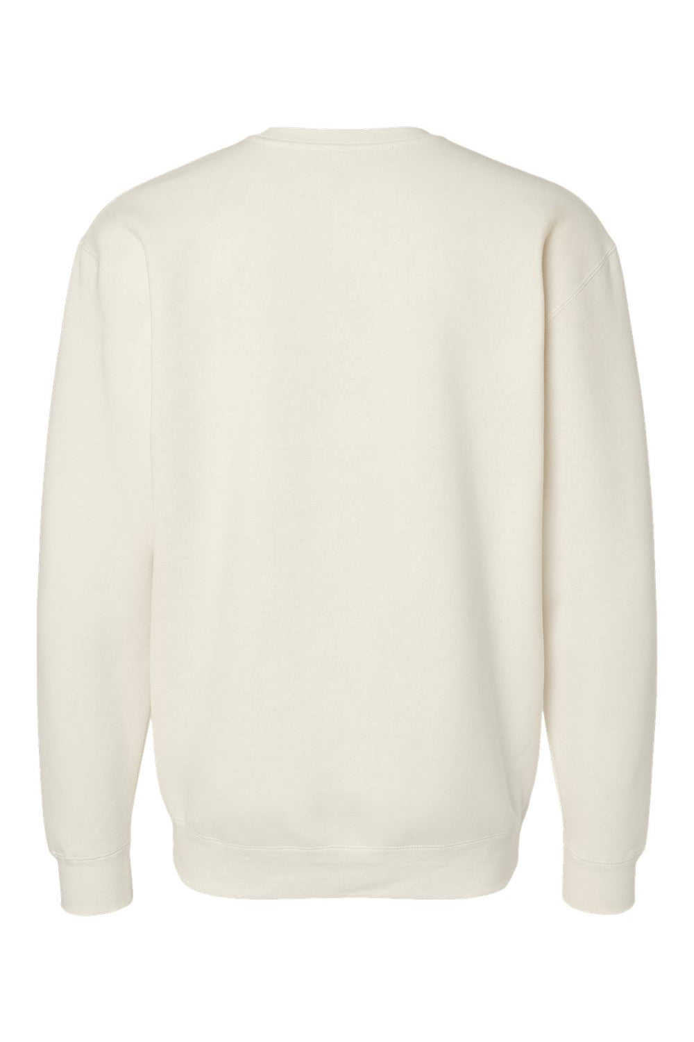 Independent Trading Company IND3000 Mens Crewneck Sweatshirt Bone Flat Back