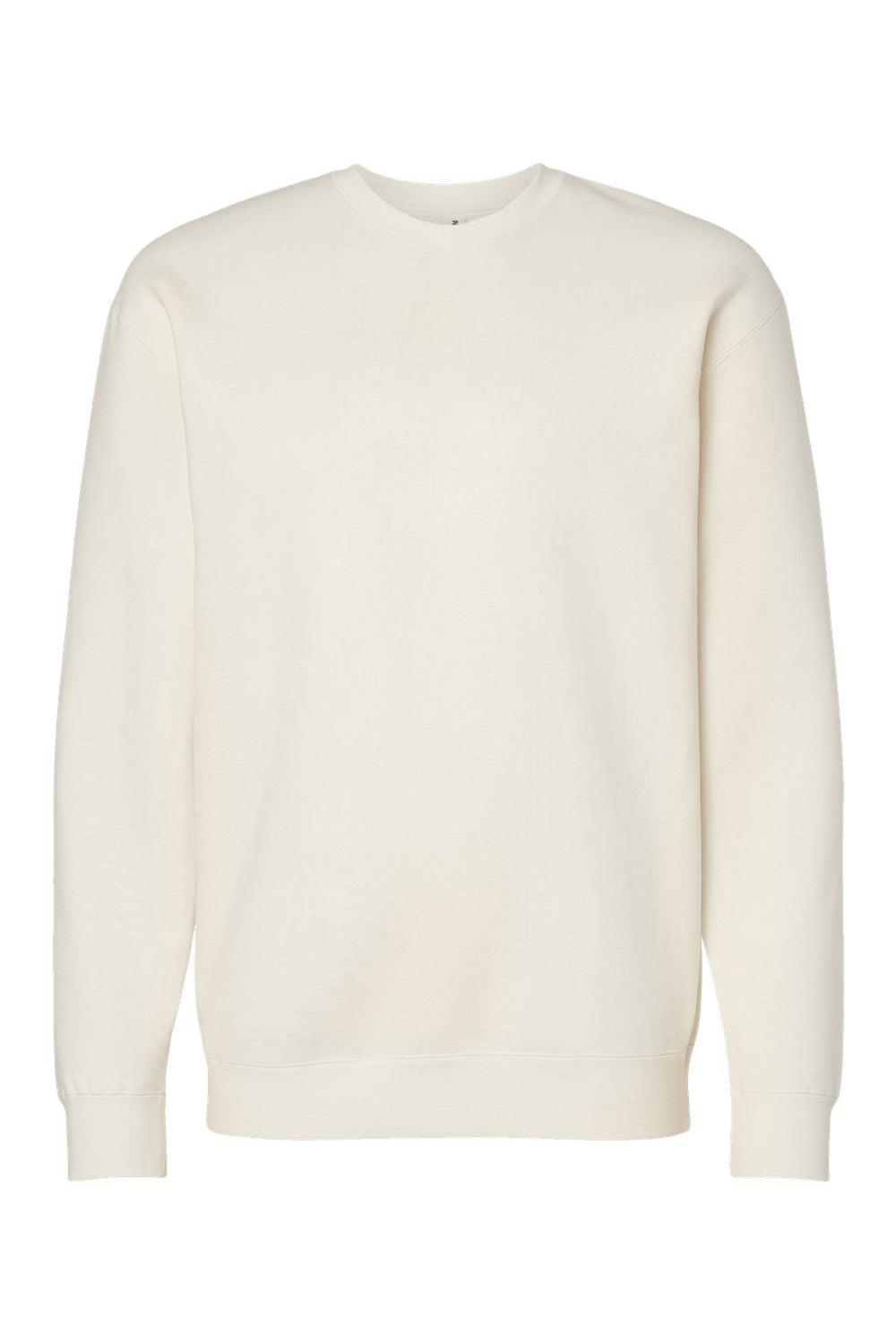 Independent Trading Company IND3000 Mens Crewneck Sweatshirt Bone Flat Front