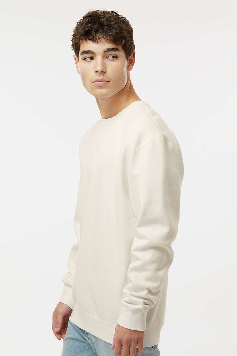 Independent Trading Company IND3000 Mens Crewneck Sweatshirt Bone Model Side