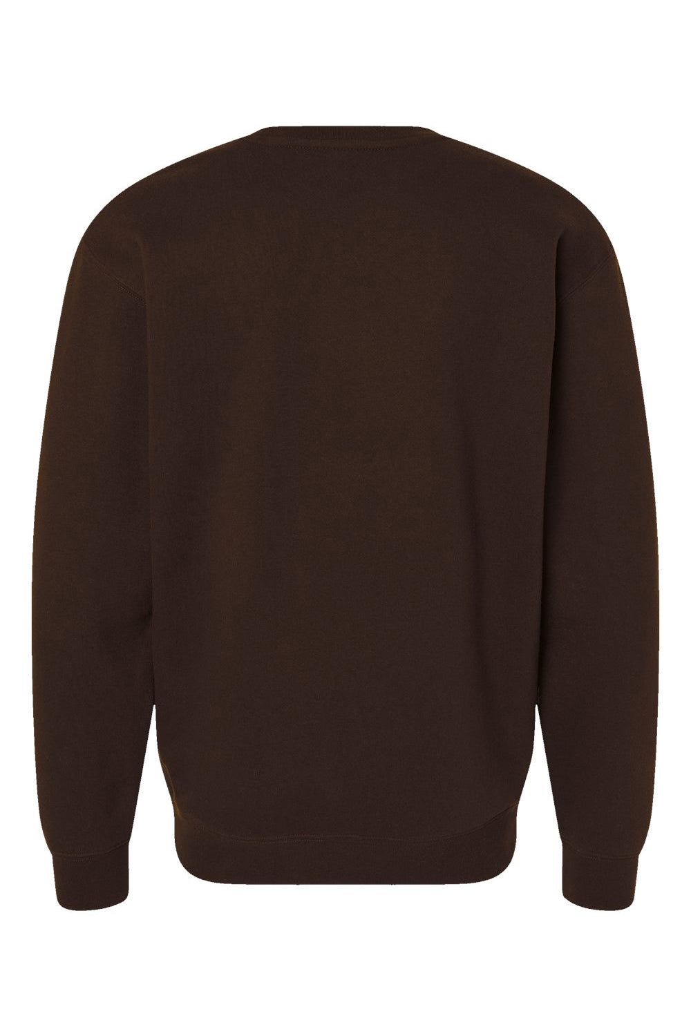 Independent Trading Company IND3000 Mens Crewneck Sweatshirt Brown Flat Back