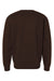 Independent Trading Company IND3000 Mens Crewneck Sweatshirt Brown Flat Back