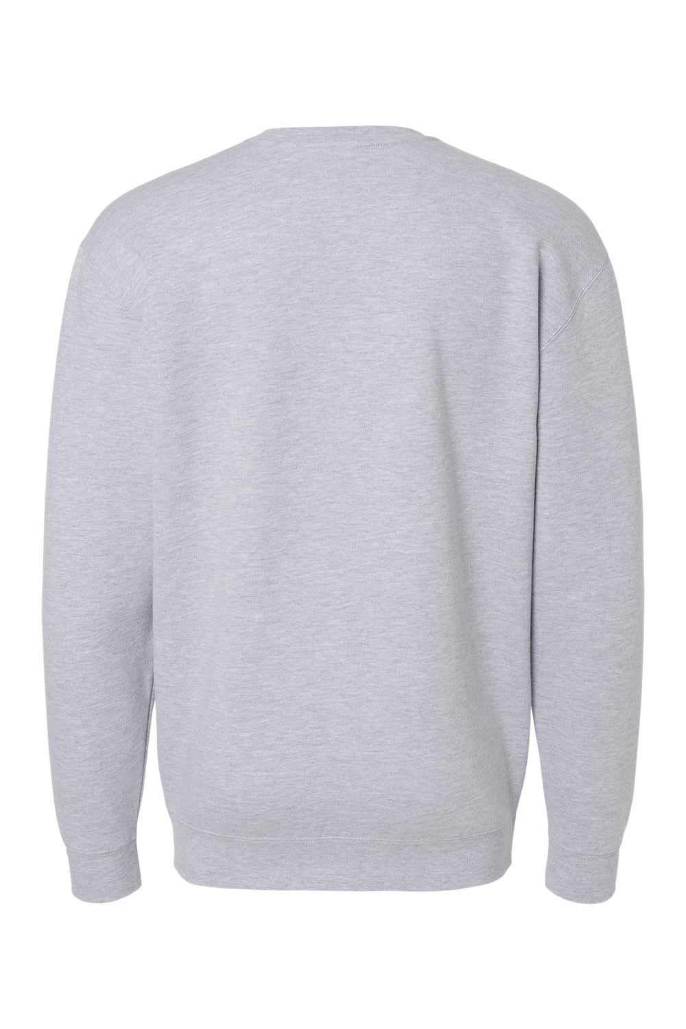 Independent Trading Company IND3000 Mens Crewneck Sweatshirt Heather Grey Flat Back
