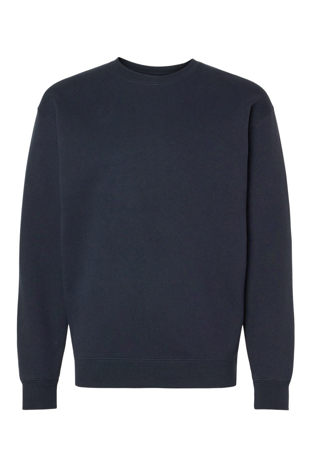 Independent Trading Company IND3000 Mens Crewneck Sweatshirt Navy Blue Flat Front