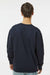 Independent Trading Company IND3000 Mens Crewneck Sweatshirt Navy Blue Model Back