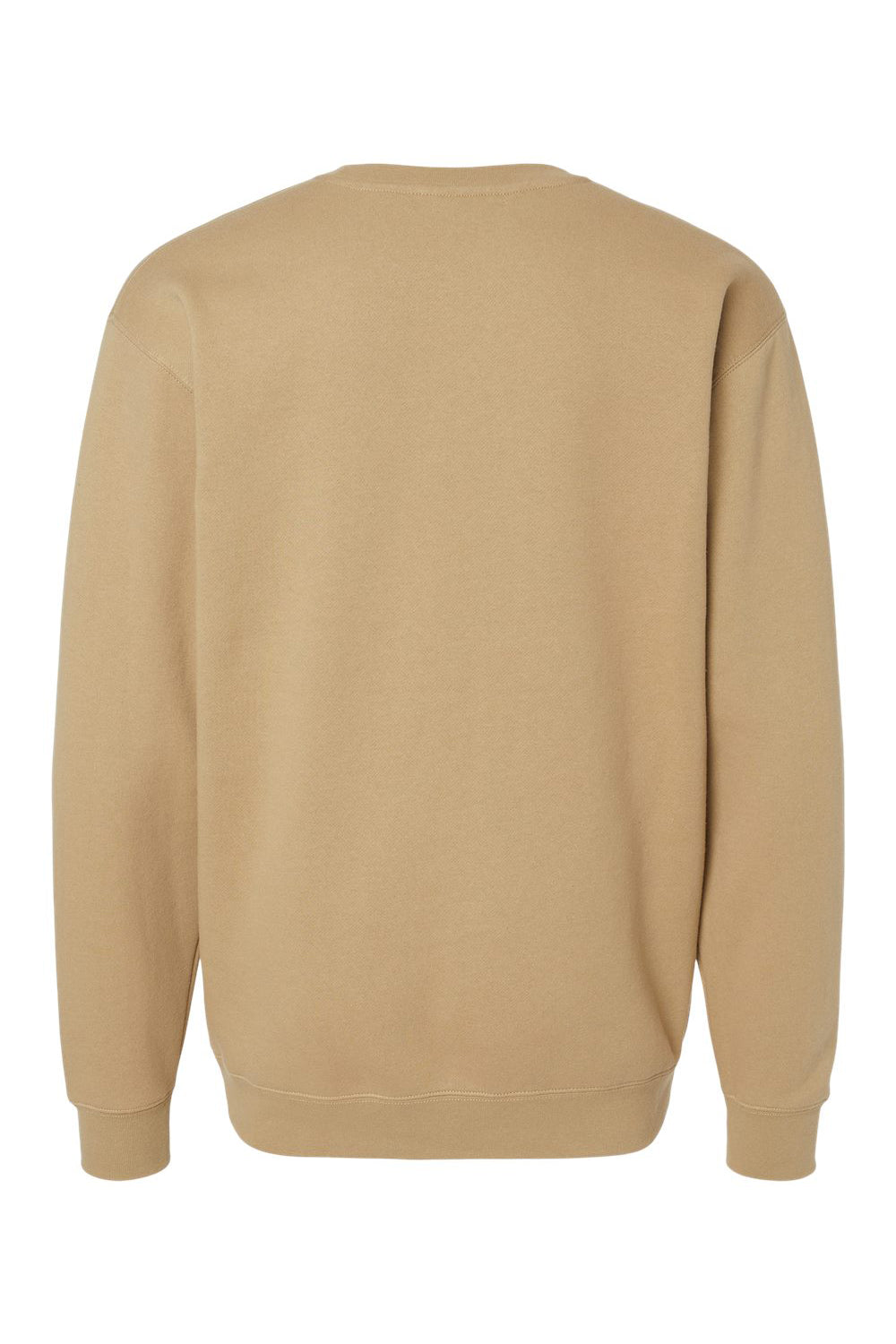 Independent Trading Company IND3000 Mens Crewneck Sweatshirt Sandstone Brown Flat Back
