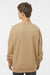 Independent Trading Company IND3000 Mens Crewneck Sweatshirt Sandstone Brown Model Back