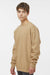 Independent Trading Company IND3000 Mens Crewneck Sweatshirt Sandstone Brown Model Side