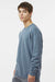 Independent Trading Company IND3000 Mens Crewneck Sweatshirt Storm Blue Model Side