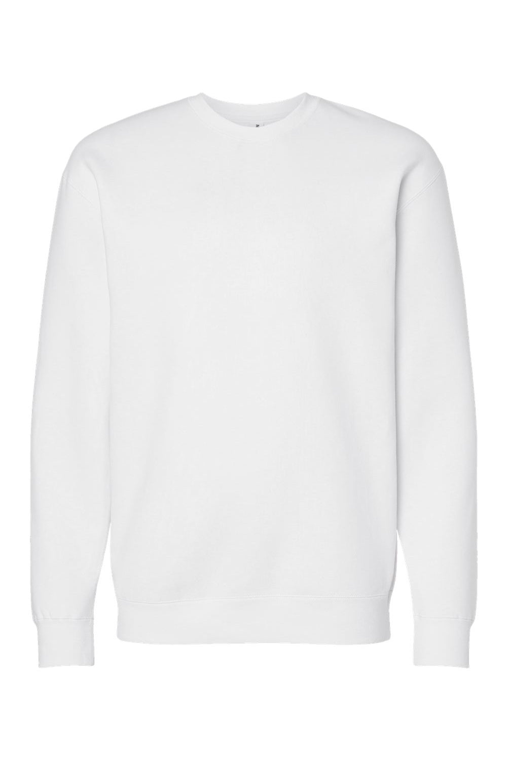 Independent Trading Co. IND3000 Mens Crewneck Sweatshirt White Flat Front
