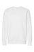 Independent Trading Company IND3000 Mens Crewneck Sweatshirt White Flat Front