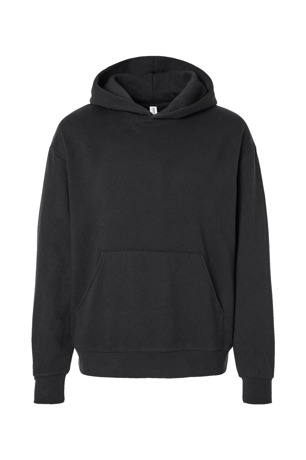 Independent Trading Company IND280SL Mens Avenue Hooded Sweatshirt Hoodie w/ Pouch Pocket Black Flat Front