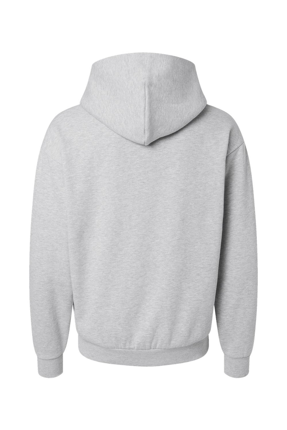 Independent Trading Company IND280SL Mens Avenue Hooded Sweatshirt Hoodie w/ Pouch Pocket Heather Grey Flat Back