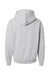 Independent Trading Company IND280SL Mens Avenue Hooded Sweatshirt Hoodie w/ Pouch Pocket Heather Grey Flat Back