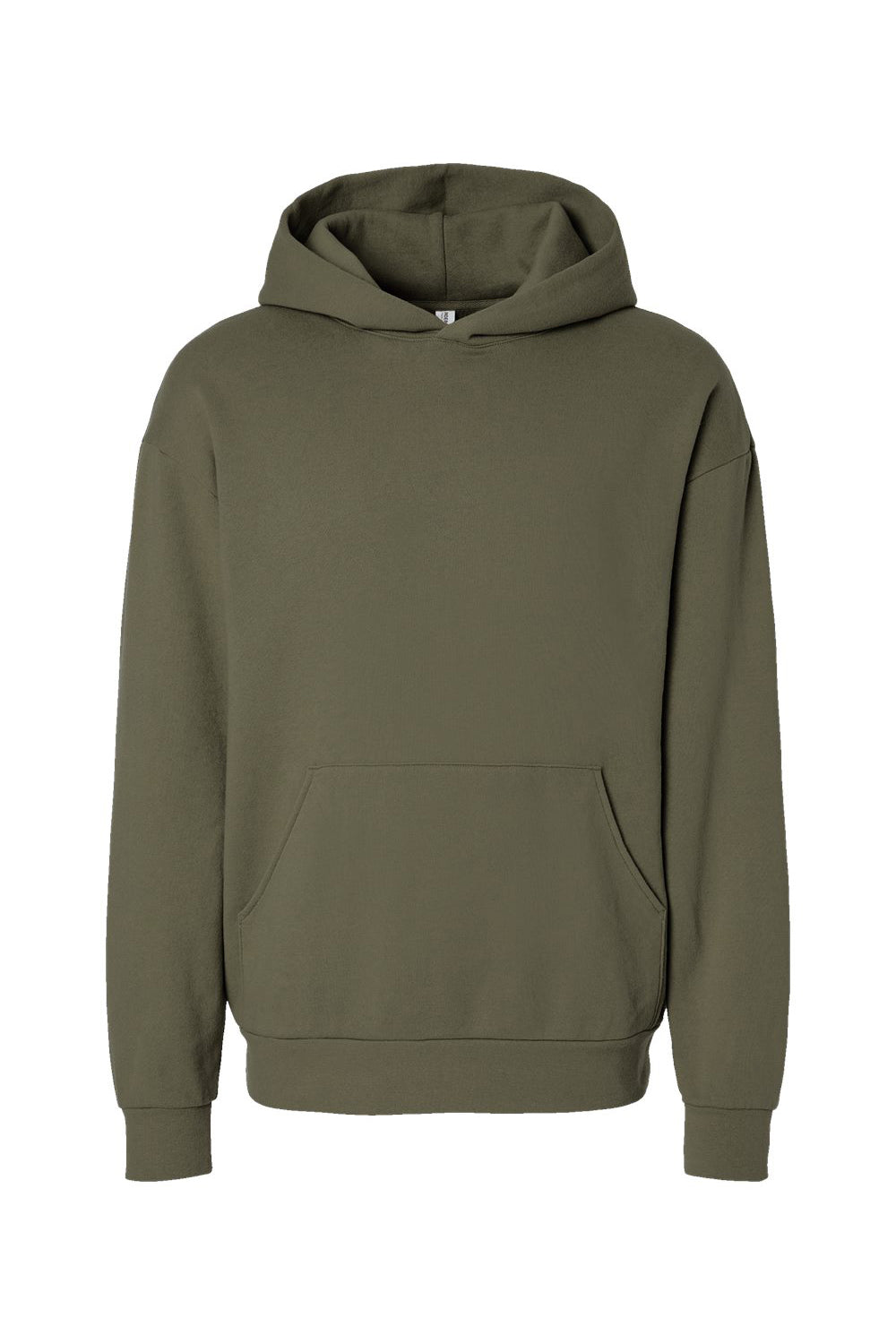 Independent Trading Company IND280SL Mens Avenue Hooded Sweatshirt Hoodie w/ Pouch Pocket Olive Green Flat Front