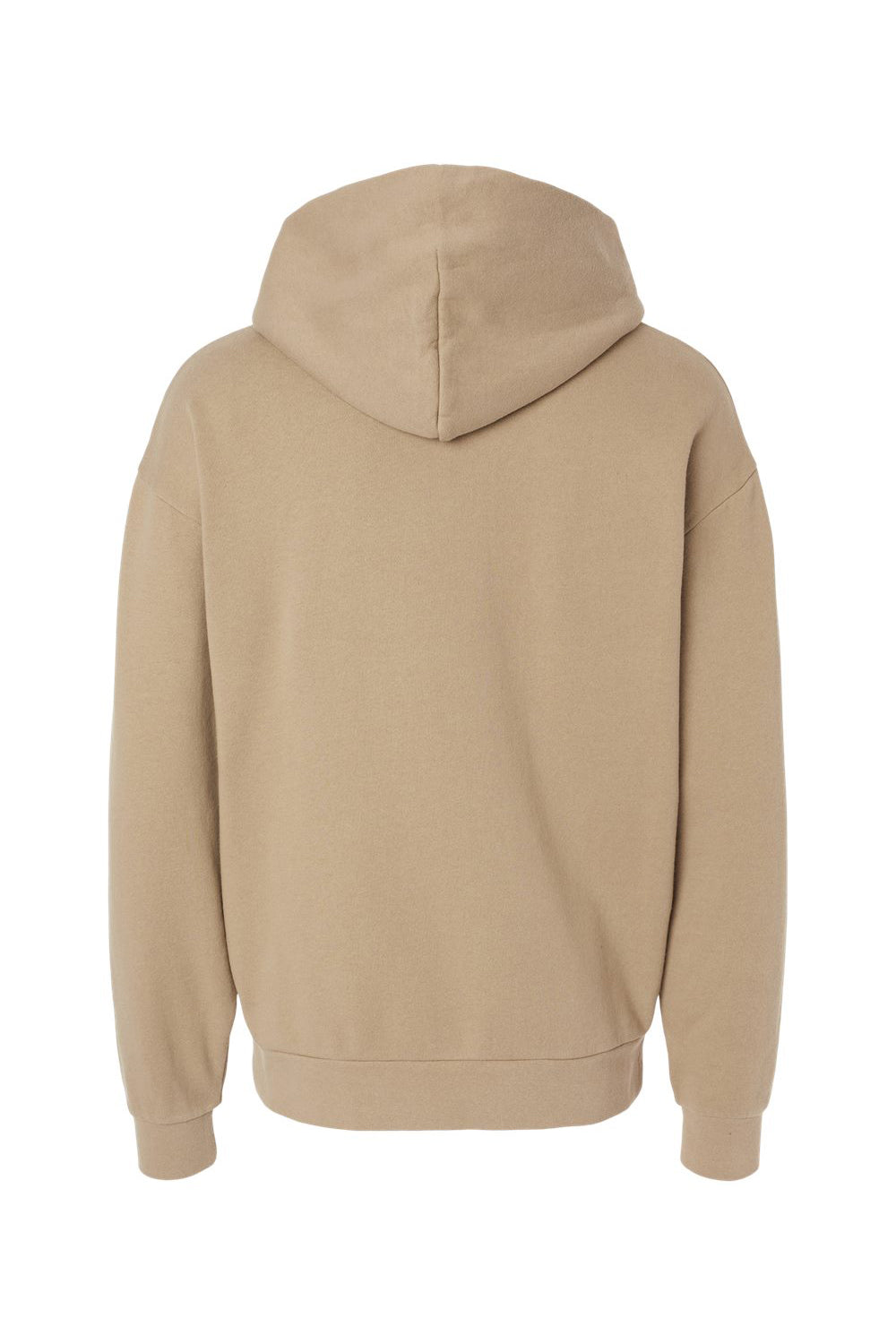 Independent Trading Company IND280SL Mens Avenue Hooded Sweatshirt Hoodie w/ Pouch Pocket Sandstone Brown Flat Back