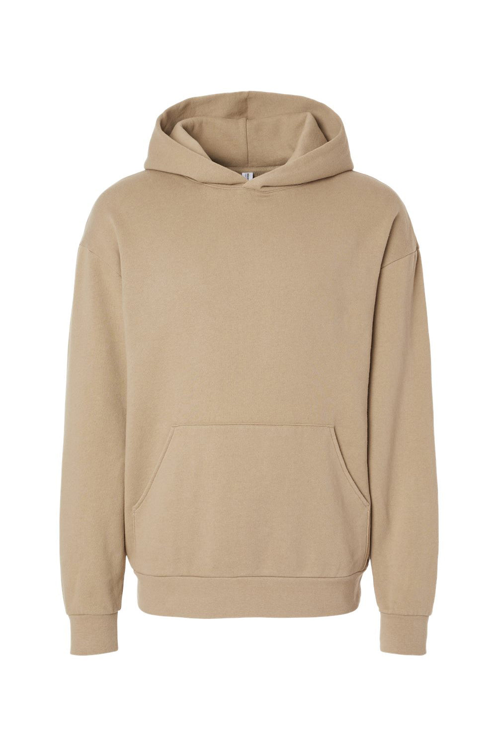 Independent Trading Company IND280SL Mens Avenue Hooded Sweatshirt Hoodie w/ Pouch Pocket Sandstone Brown Flat Front