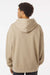 Independent Trading Company IND280SL Mens Avenue Hooded Sweatshirt Hoodie w/ Pouch Pocket Sandstone Brown Model Back