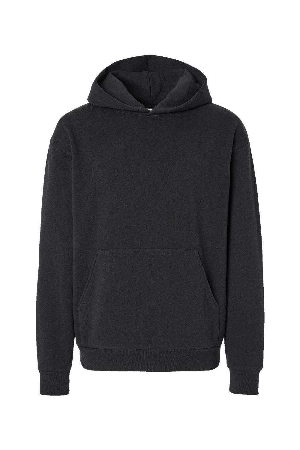 Independent Trading Company IND420XD Mens Mainstreet Hooded Sweatshirt Hoodie w/ Pouch Pocket Black Flat Front