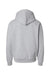 Independent Trading Company IND420XD Mens Mainstreet Hooded Sweatshirt Hoodie w/ Pouch Pocket Heather Grey Flat Back