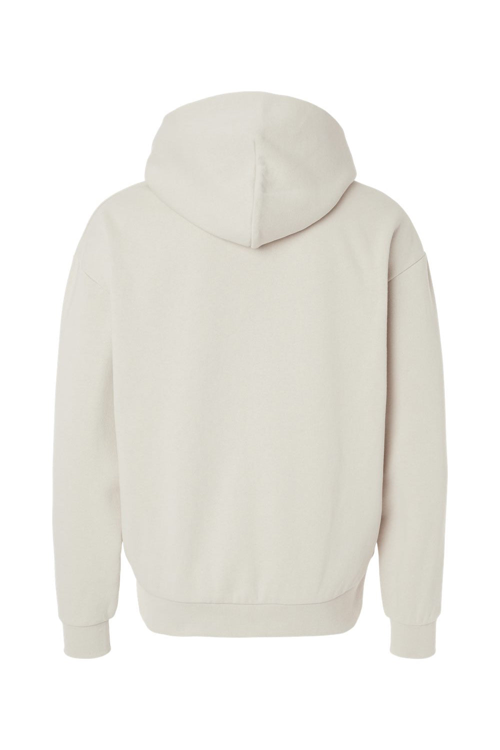 Independent Trading Company IND420XD Mens Mainstreet Hooded Sweatshirt Hoodie w/ Pouch Pocket Ivory Flat Back