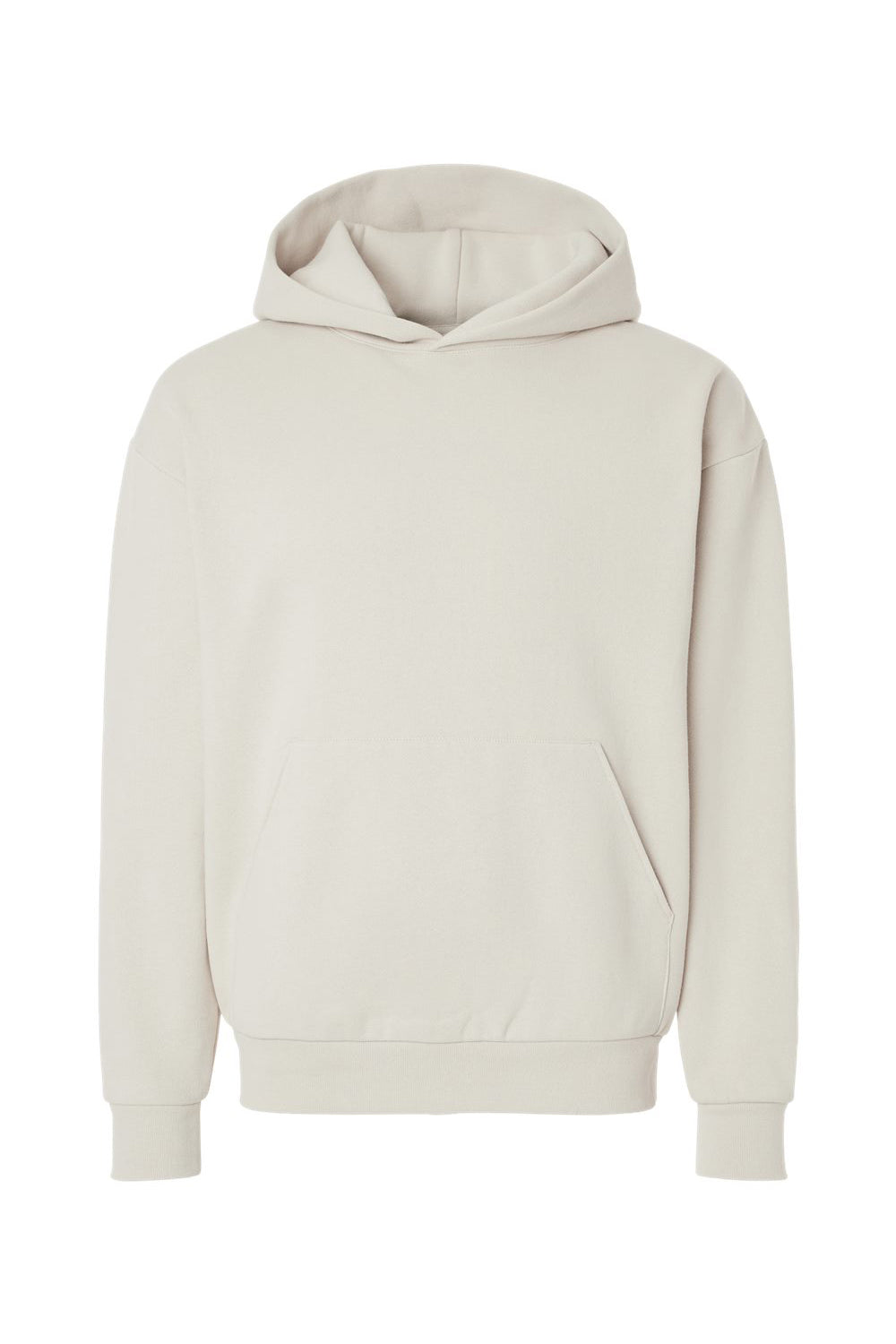 Independent Trading Company IND420XD Mens Mainstreet Hooded Sweatshirt Hoodie w/ Pouch Pocket Ivory Flat Front