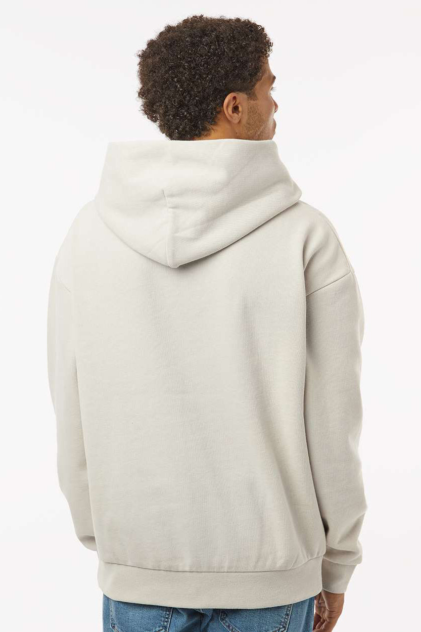 Independent Trading Company IND420XD Mens Mainstreet Hooded Sweatshirt Hoodie w/ Pouch Pocket Ivory Model Back