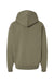 Independent Trading Company IND420XD Mens Mainstreet Hooded Sweatshirt Hoodie w/ Pouch Pocket Olive Green Flat Back