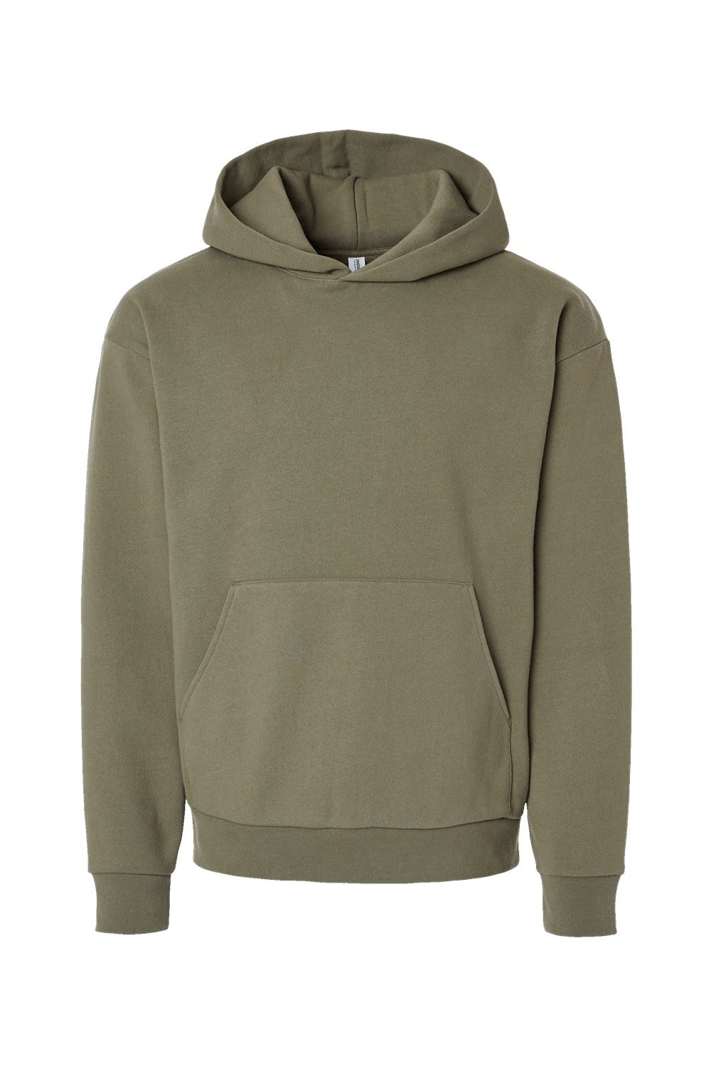 Independent Trading Company IND420XD Mens Mainstreet Hooded Sweatshirt Hoodie w/ Pouch Pocket Olive Green Flat Front